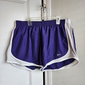 Nike Purple Athletic Shorts with White Trim
